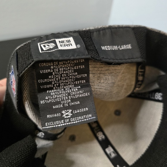 Pittsburgh Steelers Hat Fitted Mens Med/Large Black NFL Football New Era Chrome - Picture 8 of 8